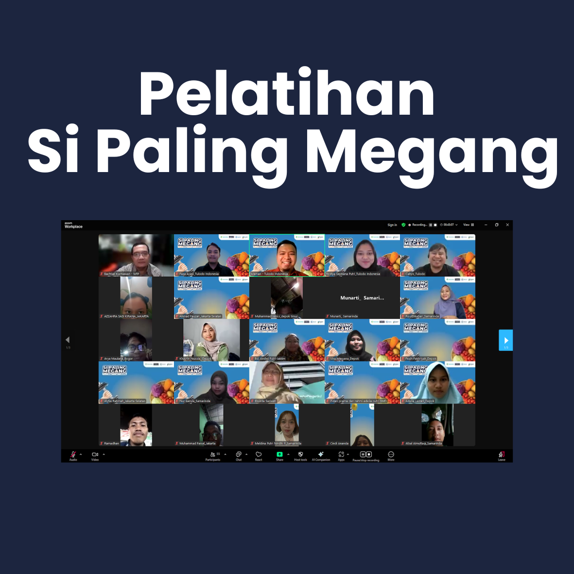 Sesi 1 Pelatihan Si Paling Megang: Pengenalan Program Si Paling Megang